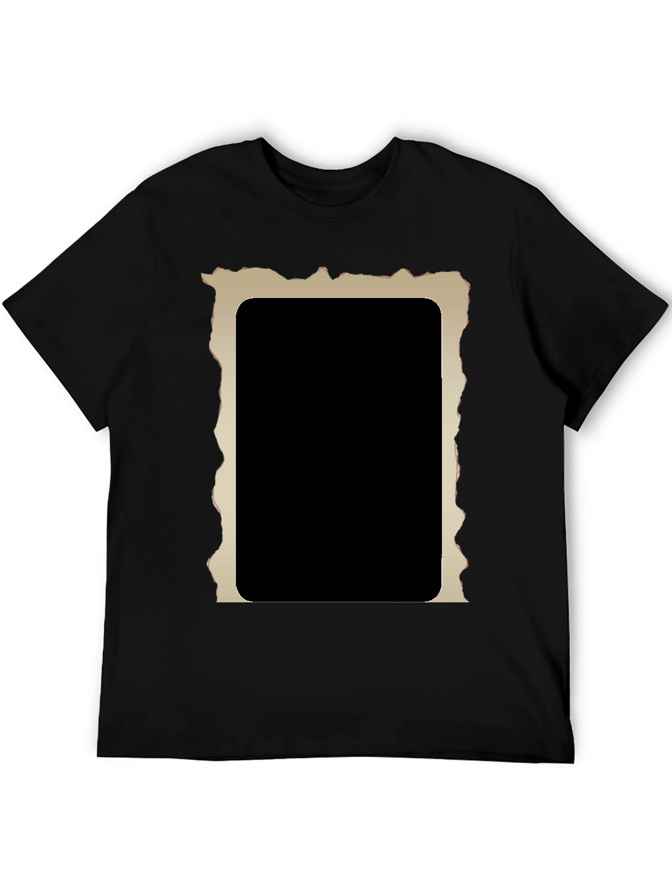 Black Edgy Graphic Tee - Ripped Frame Black Shirt view 5