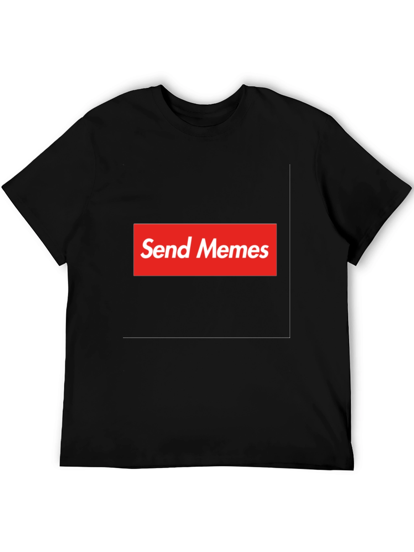 Black Send Memes Graphic Tee - Supreme Parody view 5