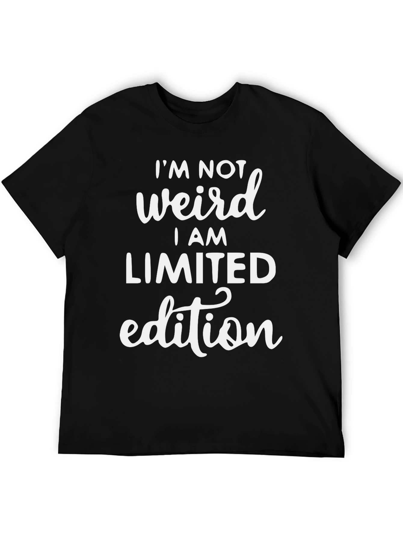 Black I'm Not Weird Limited Edition Graphic Tee view 5