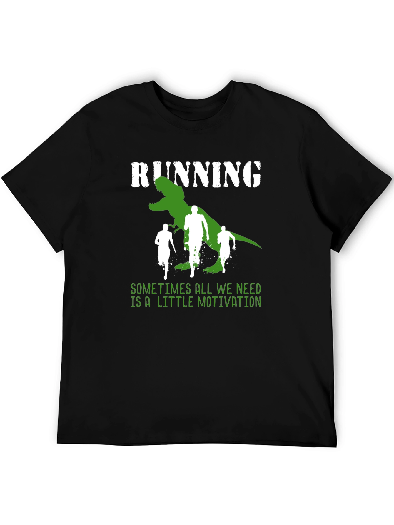 Black Running T-Rex Motivation Tee view 5