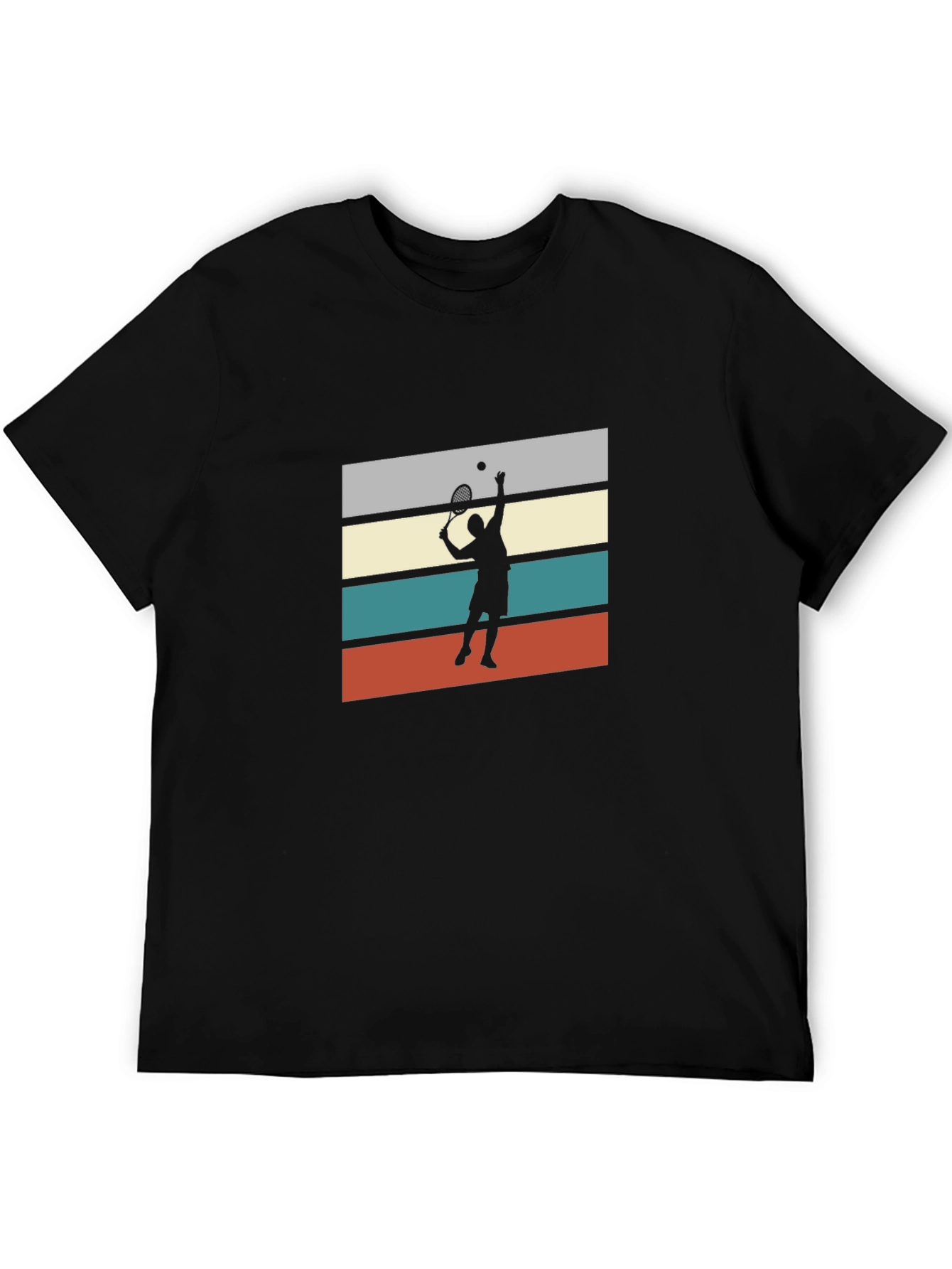 Retro Tennis Player Graphic Tee - 5