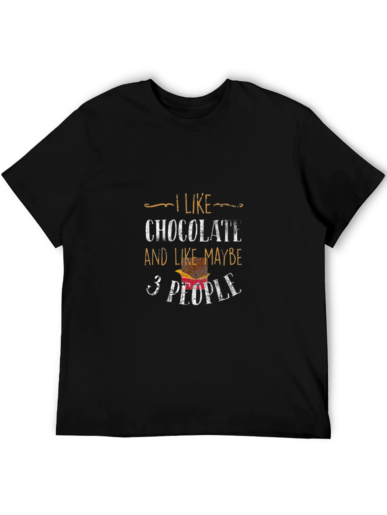 Black Chocolate Lover Graphic Tee - Funny Sarcastic Shirt view 5
