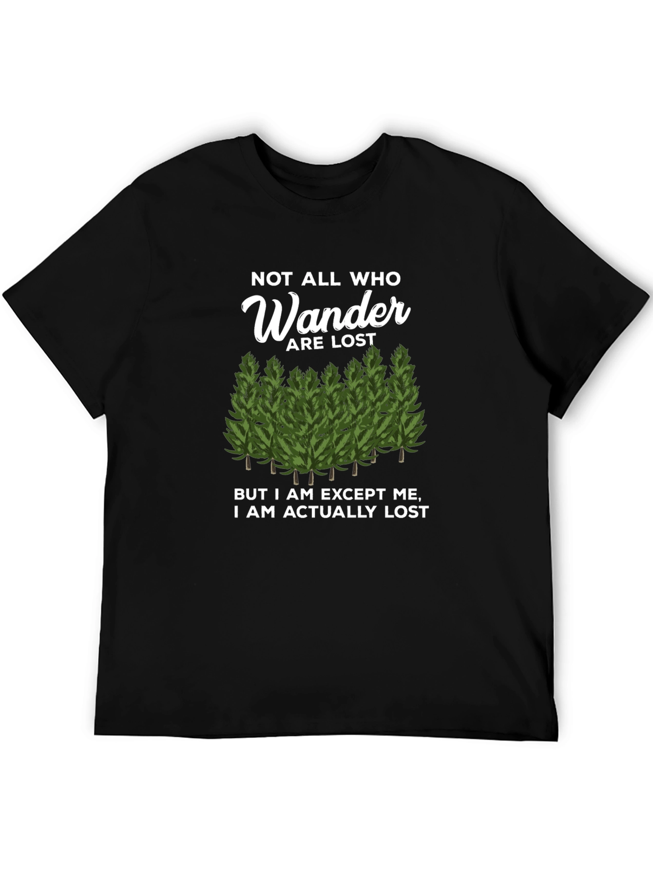 Black Not All Who Wander Are Lost T-Shirt view 5