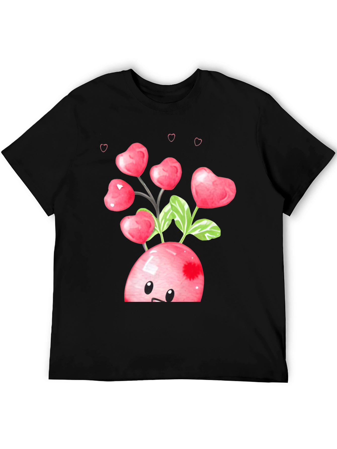 Black Heart Cherry Valentine's Day Graphic Tee view 5
