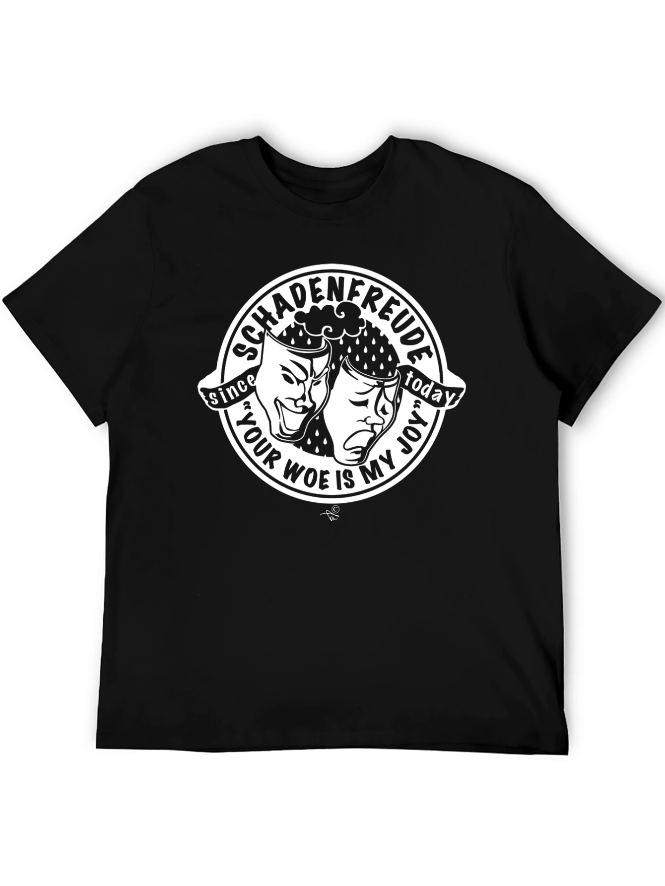 Black Schadenfreude Graphic Print Black T-Shirt view 5