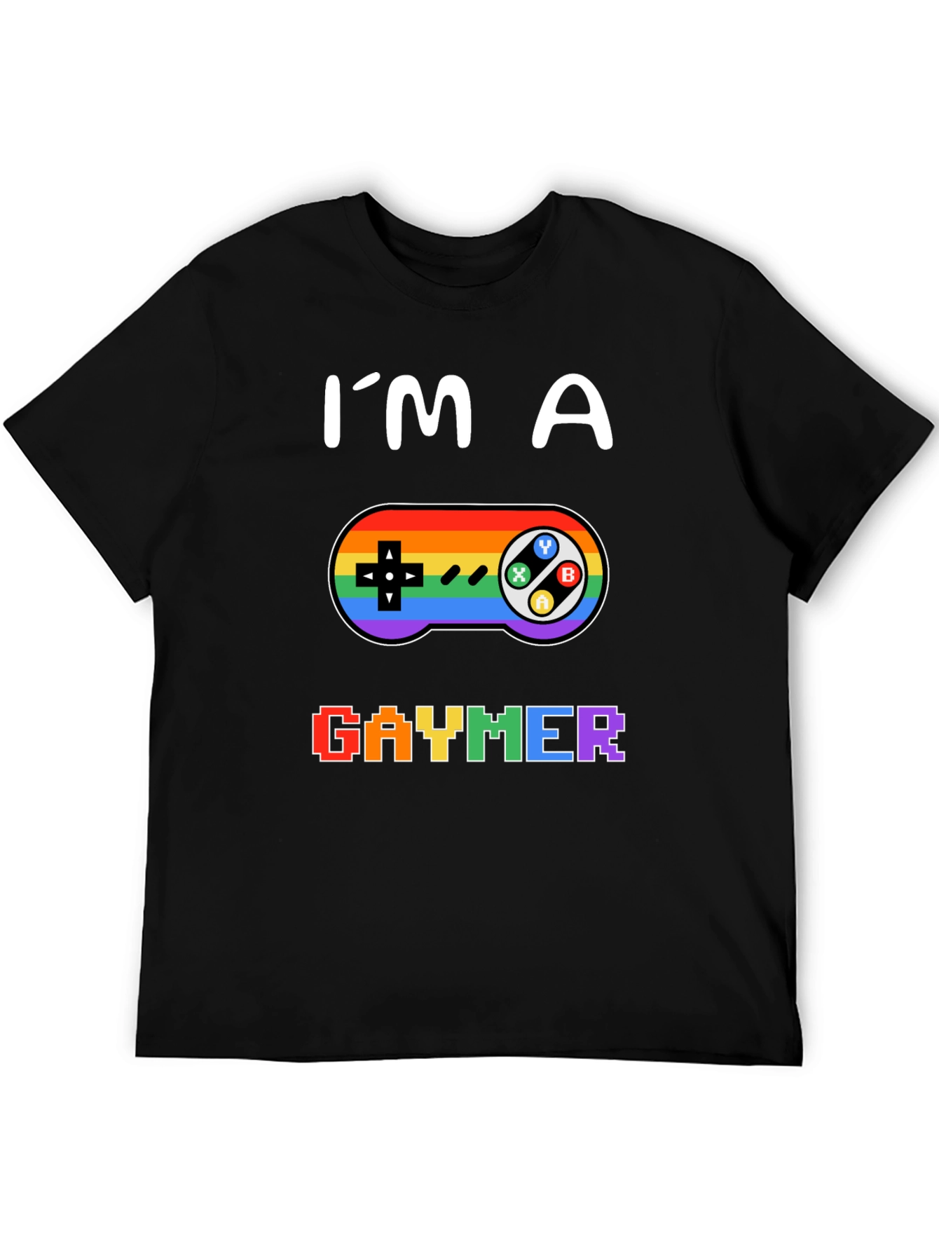 Black Gaymer T-Shirt - Pride LGBT Gamer Tee view 5