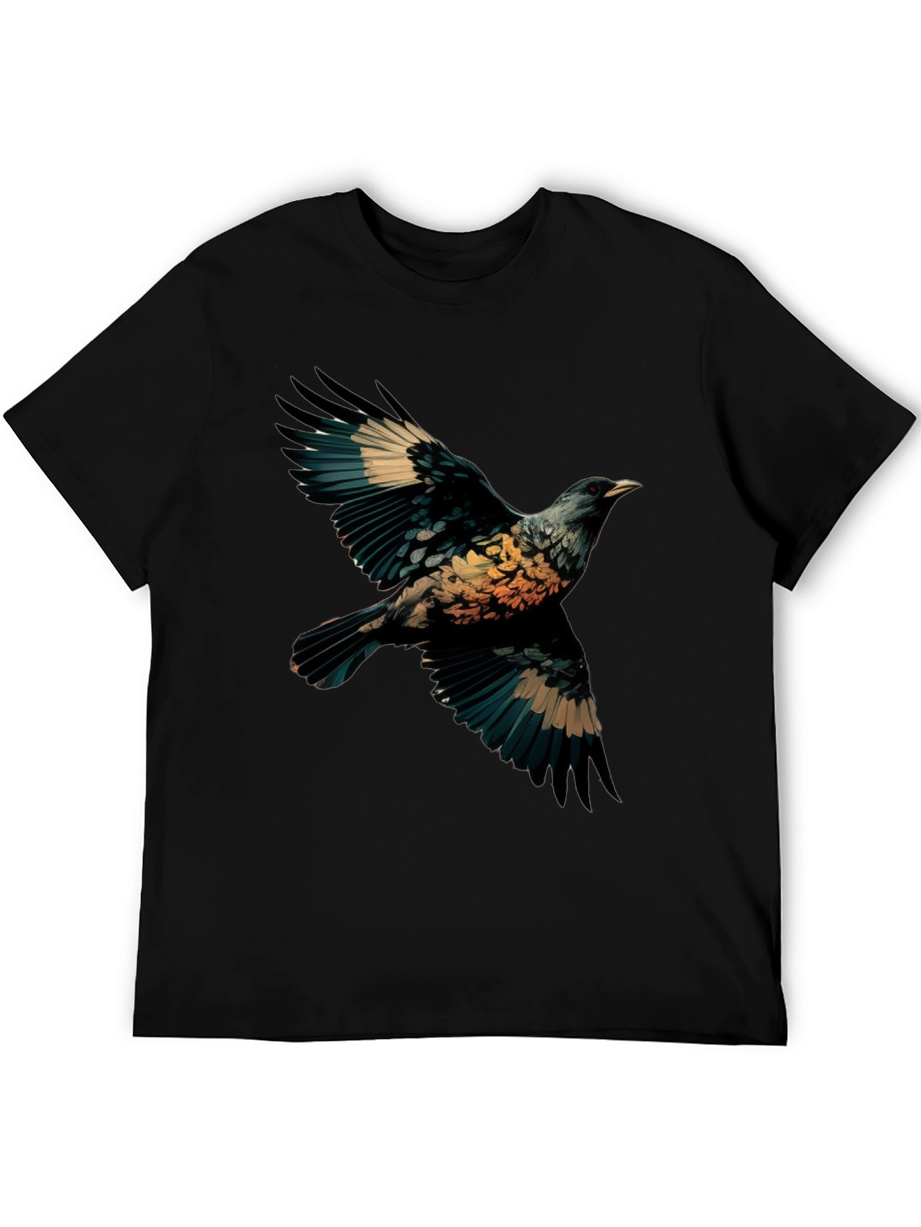 Black Bird Graphic Black T-Shirt view 5