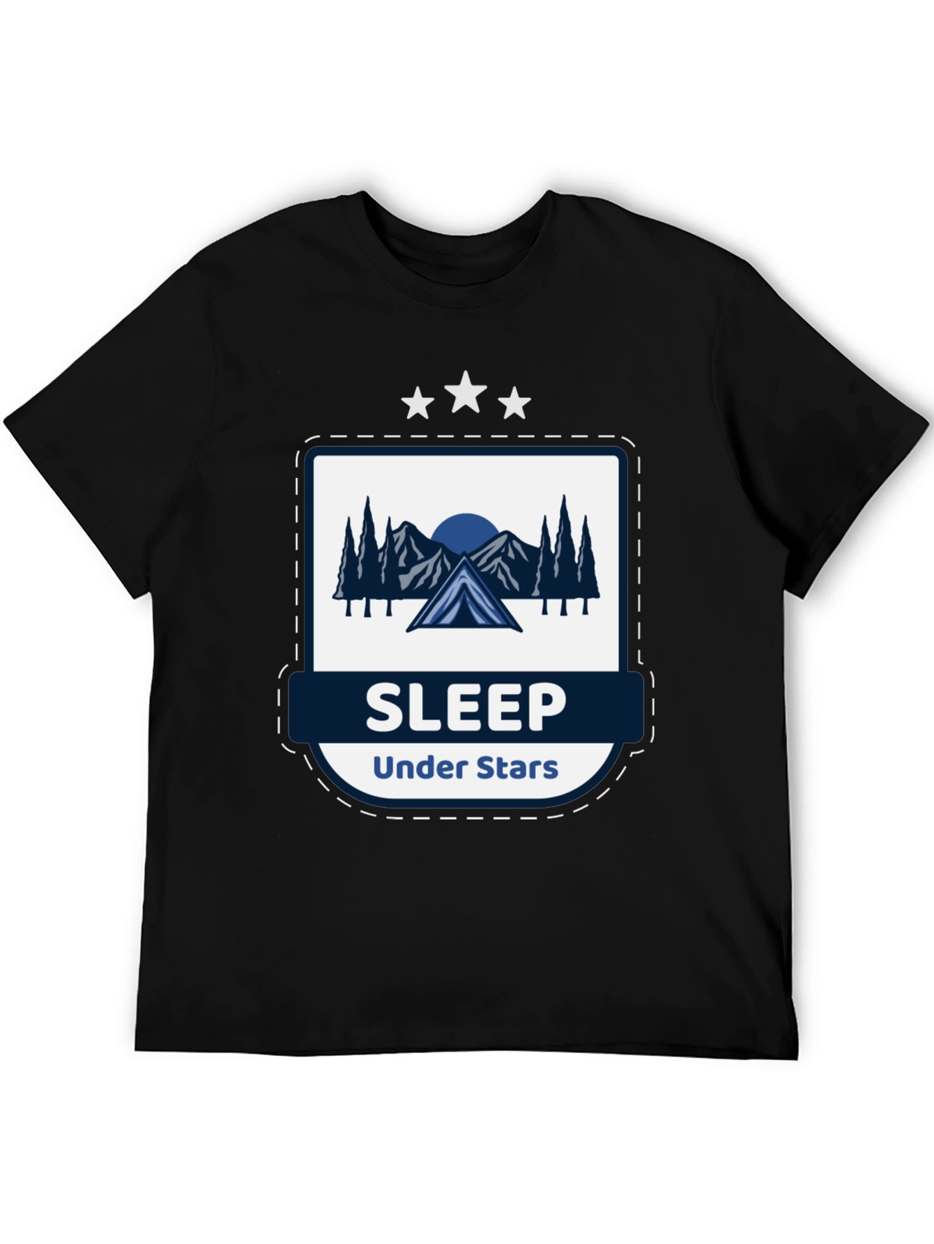 Black Sleep Under Stars Graphic T-Shirt view 5