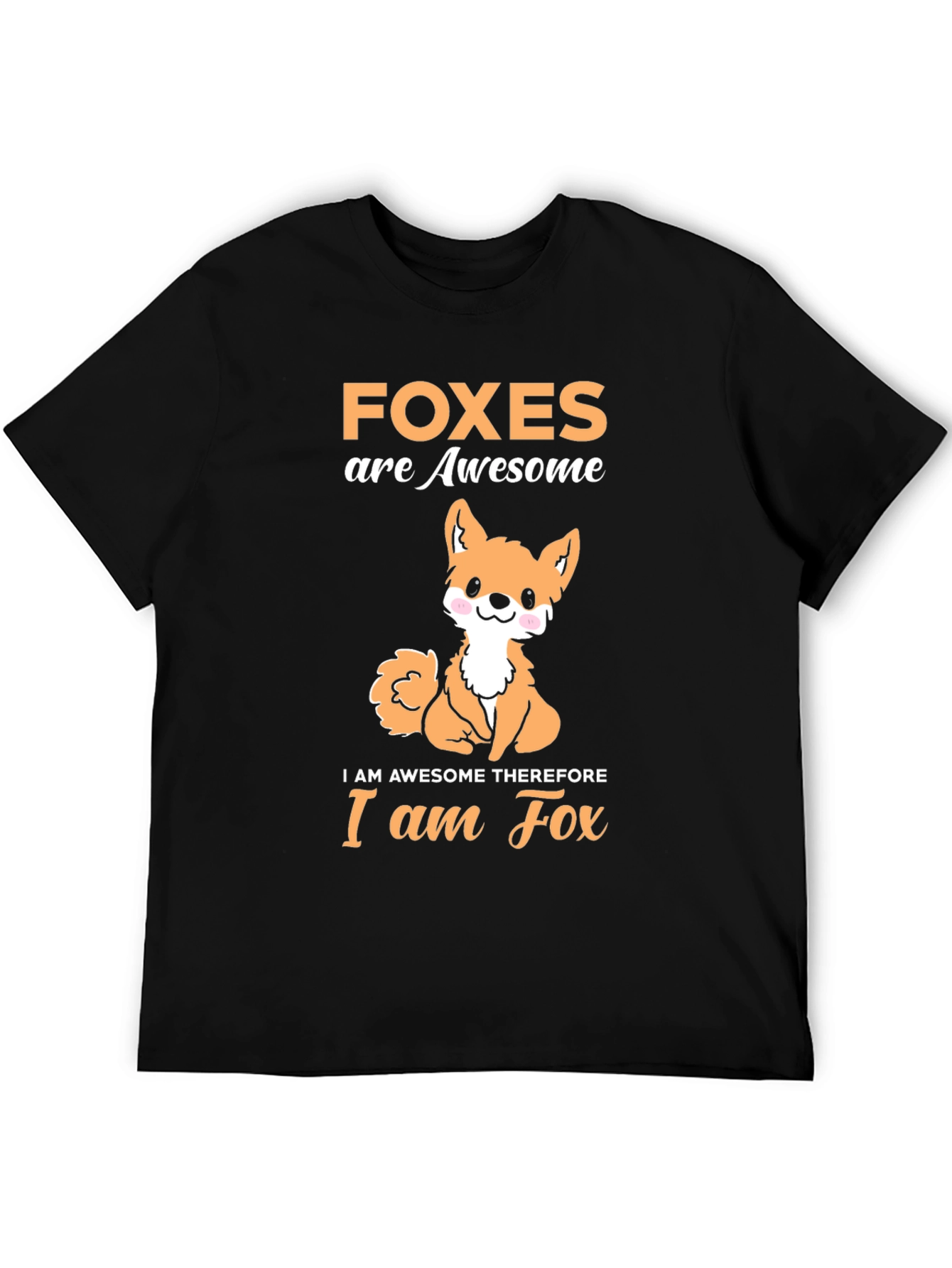Black Foxes are Awesome Graphic T-Shirt view 5