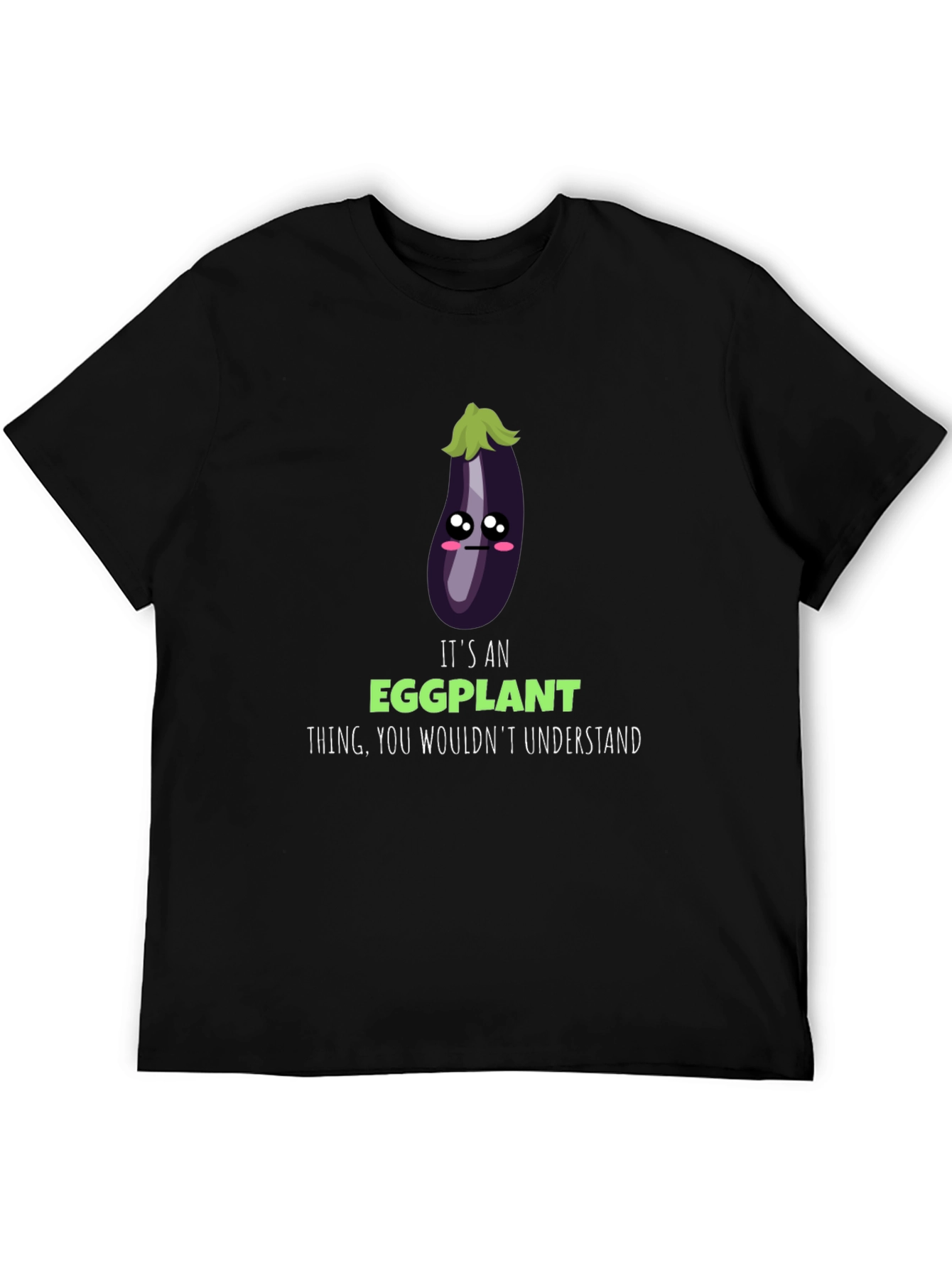 Black It's an Eggplant Thing - Funny Graphic T-Shirt view 5