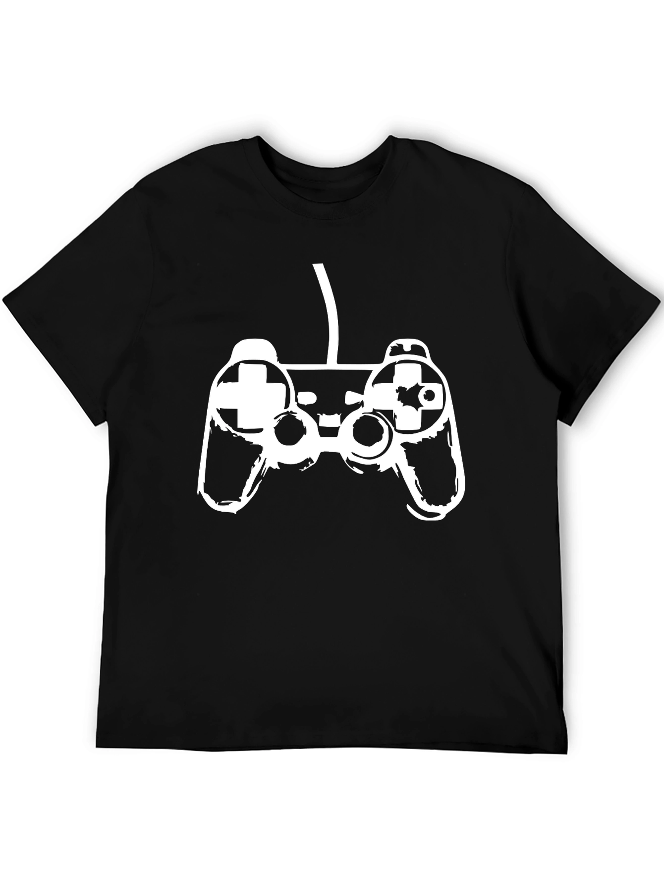 Black Gaming Controller Graphic Tee view 5