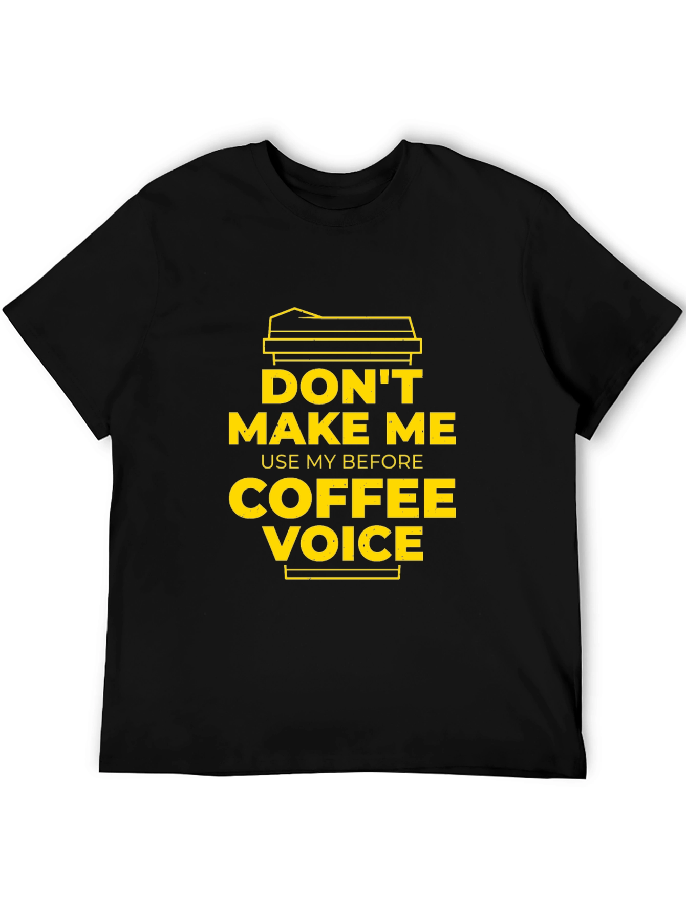 Black Don't Make Me Use My Before Coffee Voice Graphic Tee view 5
