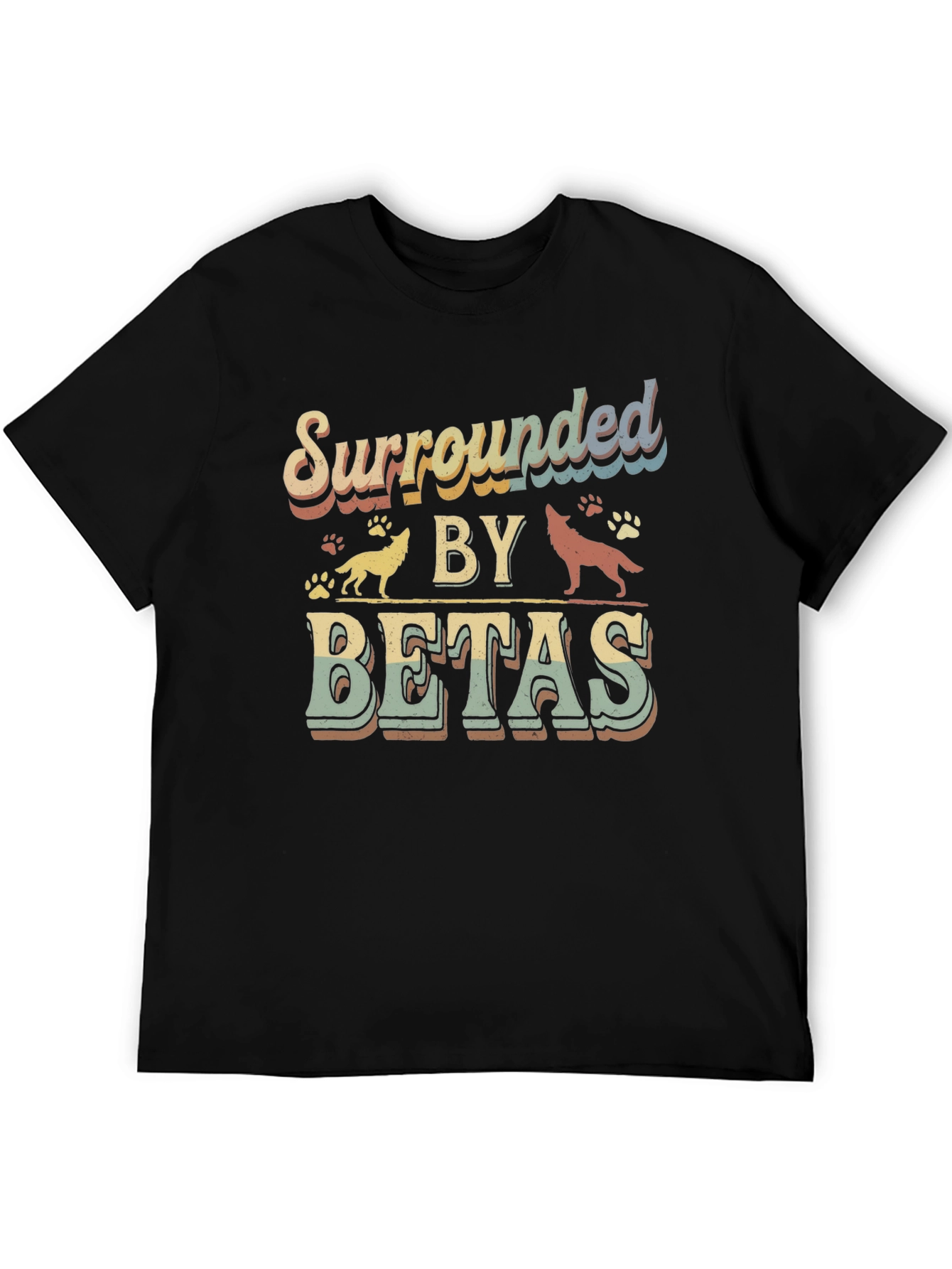 Black Surrounded by Betas T-Shirt - Funny Graphic Tee view 5