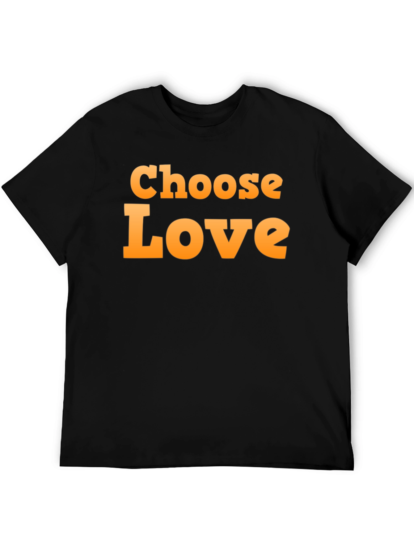 Black Choose Love Graphic Black T-Shirt view 5