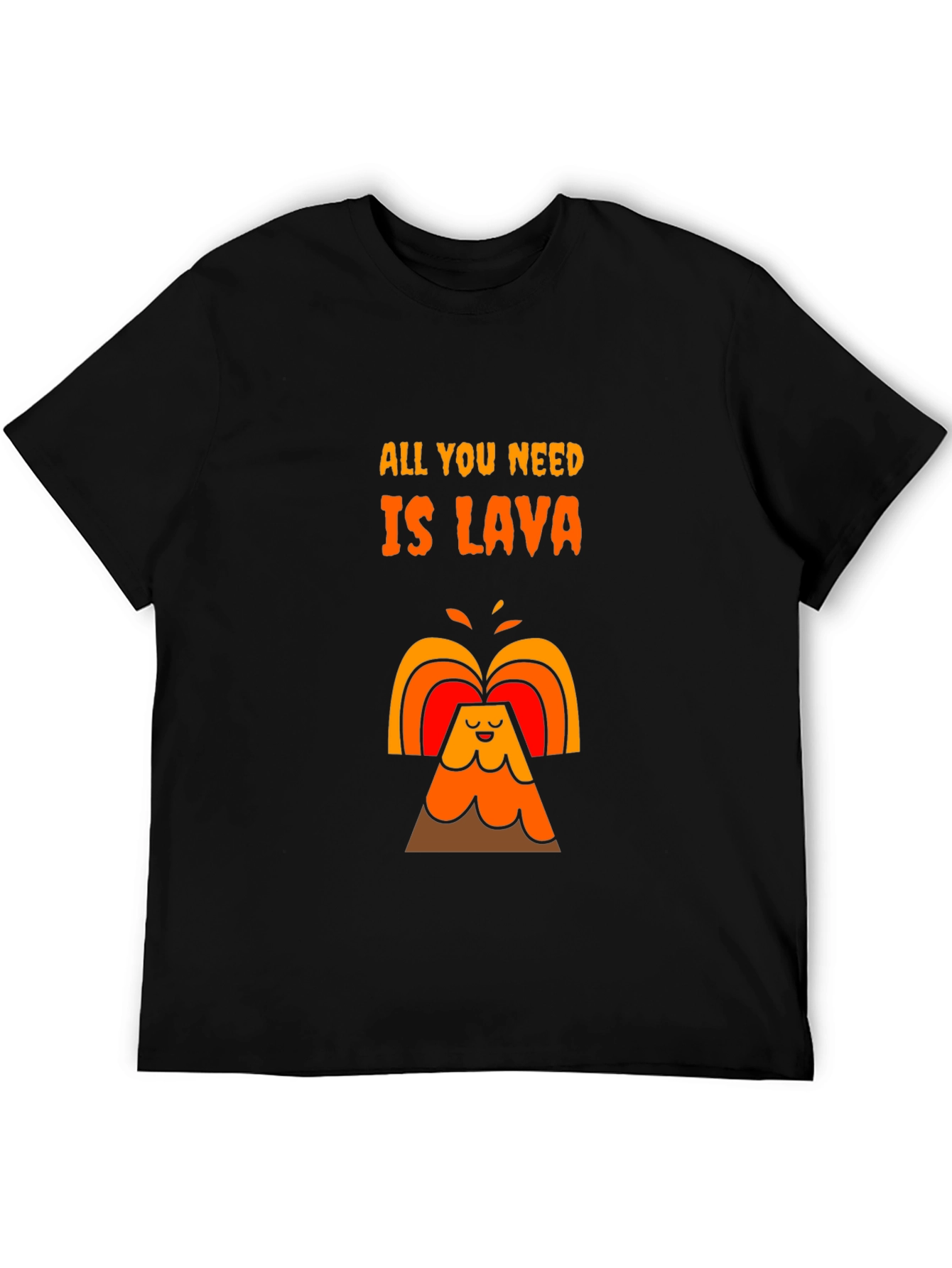 Black Funny Lava T-Shirt - All You Need Is Lava Volcano Tee view 5