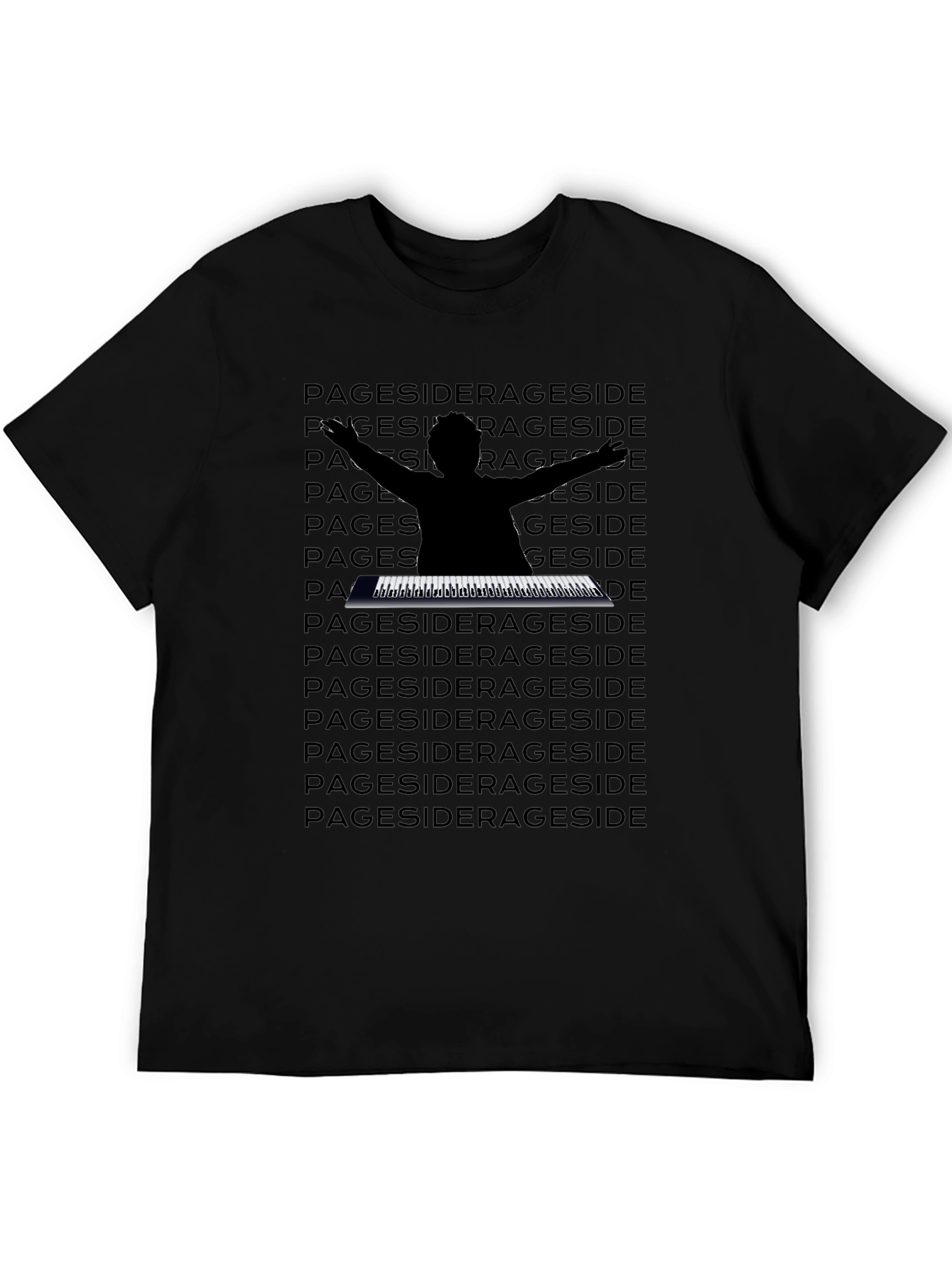 Black Pageside Graphic Print T-Shirt view 5