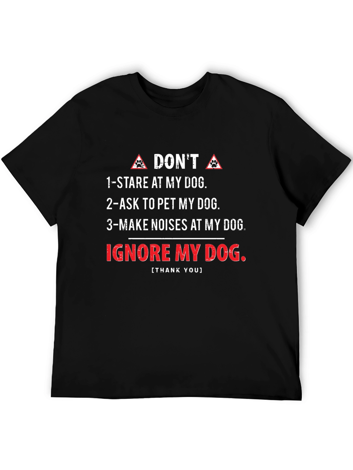 Black Dog Lover T-Shirt - Rules to Follow view 5