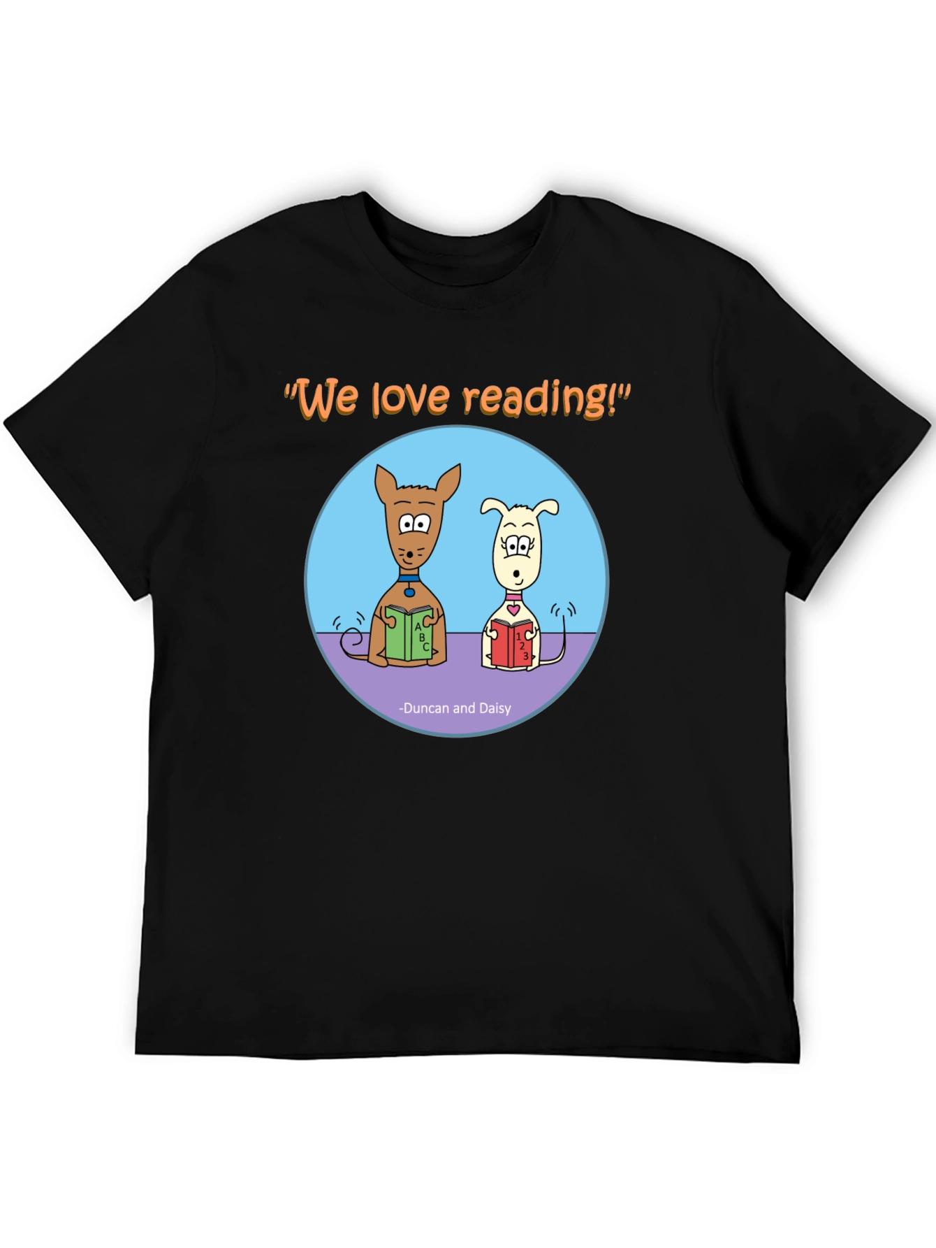 Black Reading Dogs Graphic T-Shirt view 5