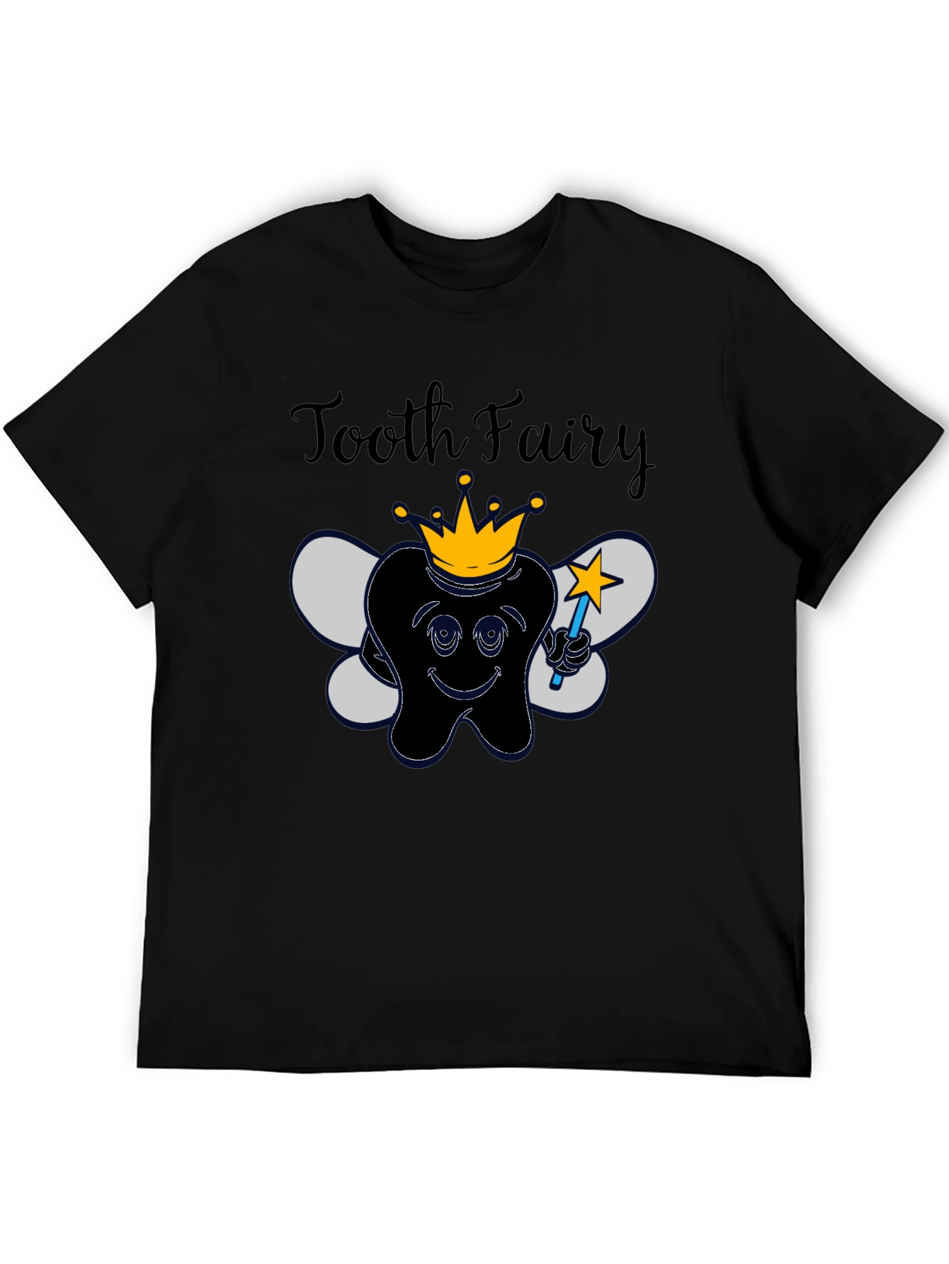 Black Tooth Fairy Graphic Tee - Black Novelty T-Shirt view 5