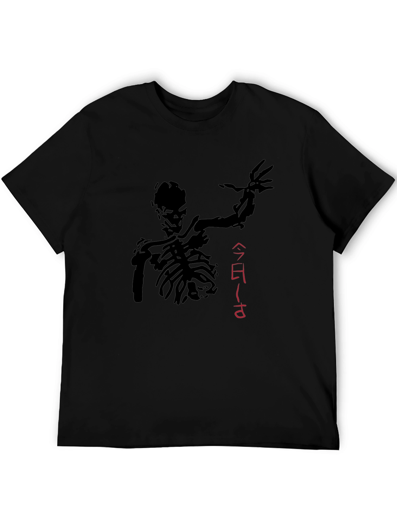 Black Skeleton Graphic Tee - Black view 5