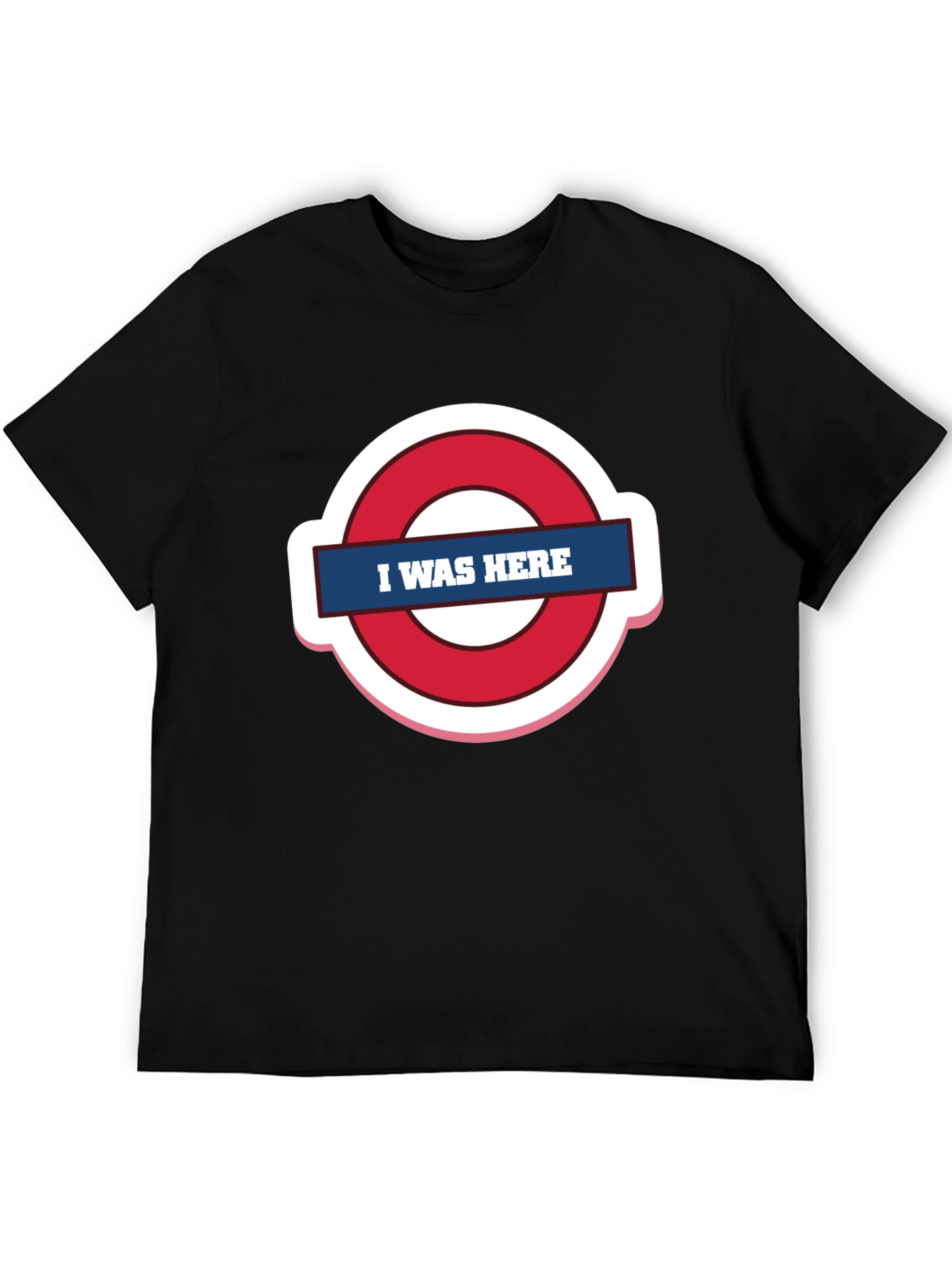 Black I Was Here Graphic Tee - Trendy Design view 5