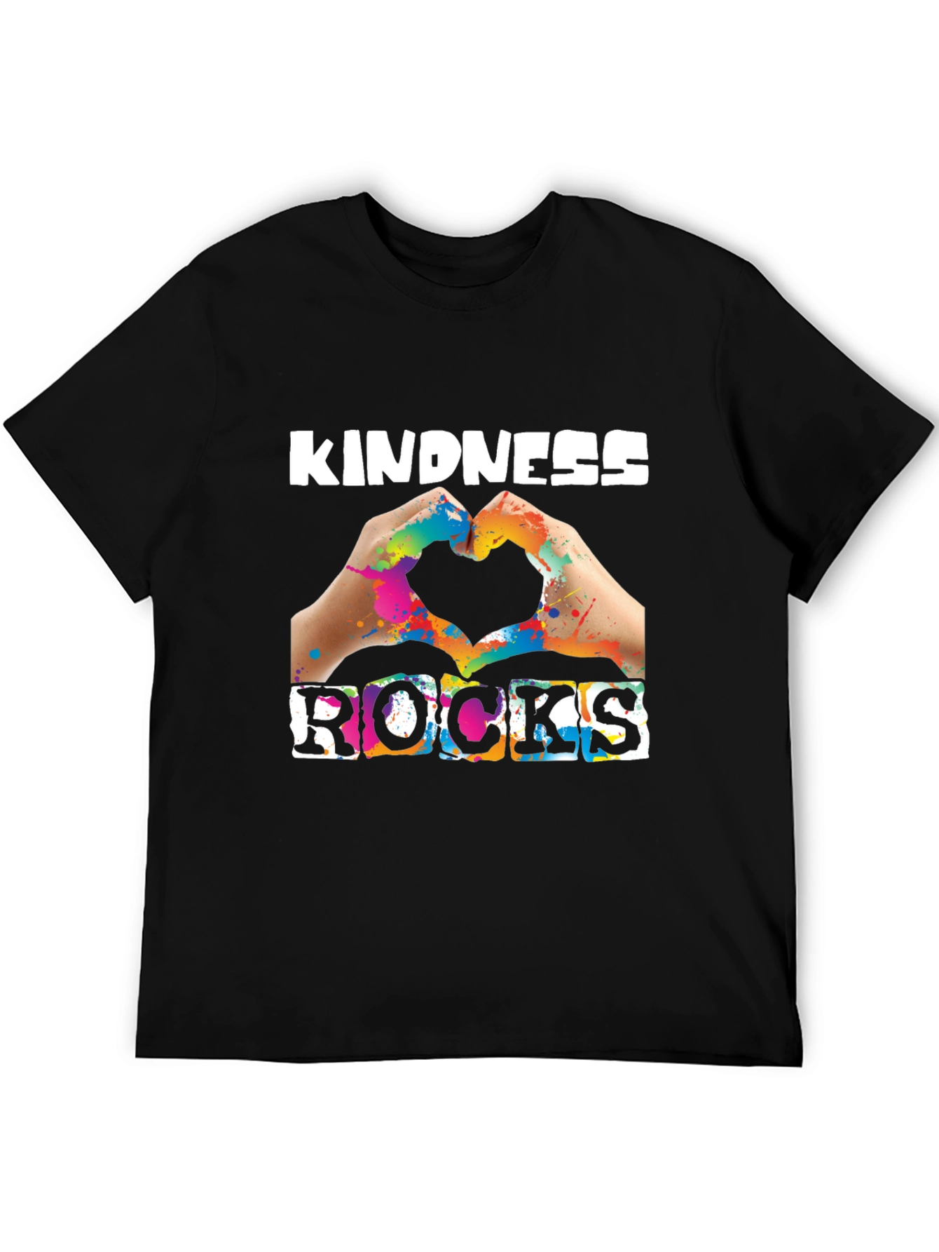 Black Kindness Rocks Graphic Tee - Black view 5