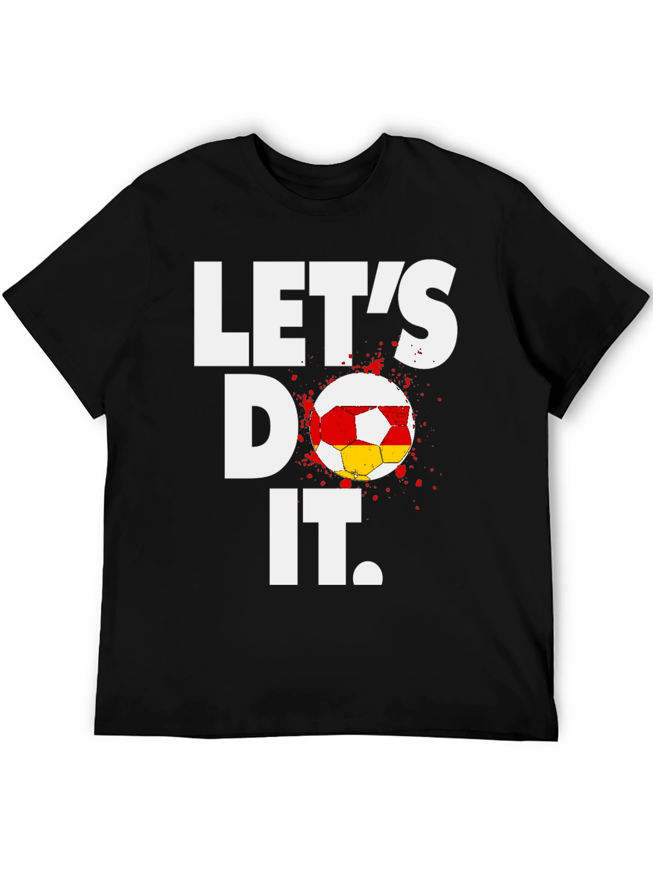 Black Let's Do It Soccer T-Shirt - Black Cotton Tee view 5