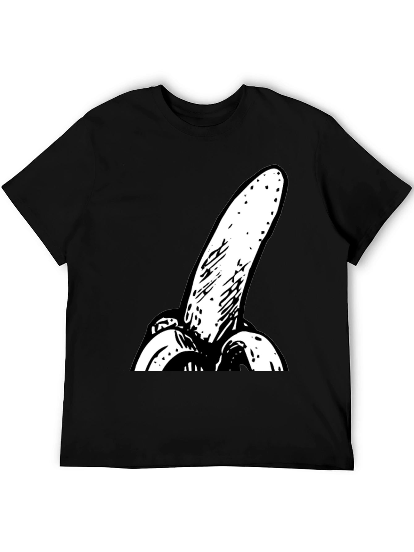 Black Novelty Banana Graphic Black T-Shirt view 5