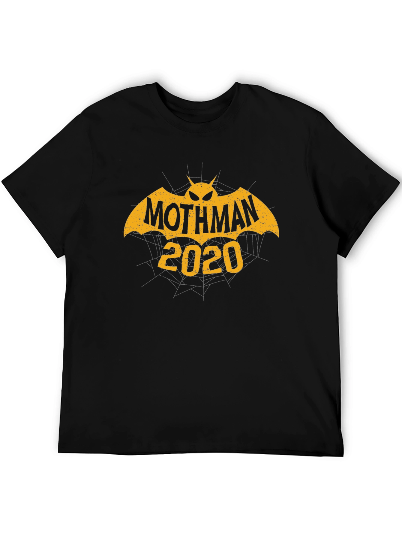 Black Mothman 2020 Graphic Tee - Black Cotton T-Shirt view 5