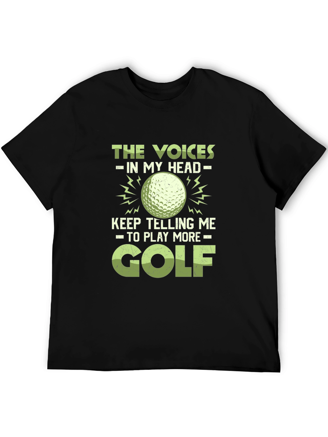 Black Voices in My Head Golf T-Shirt view 5