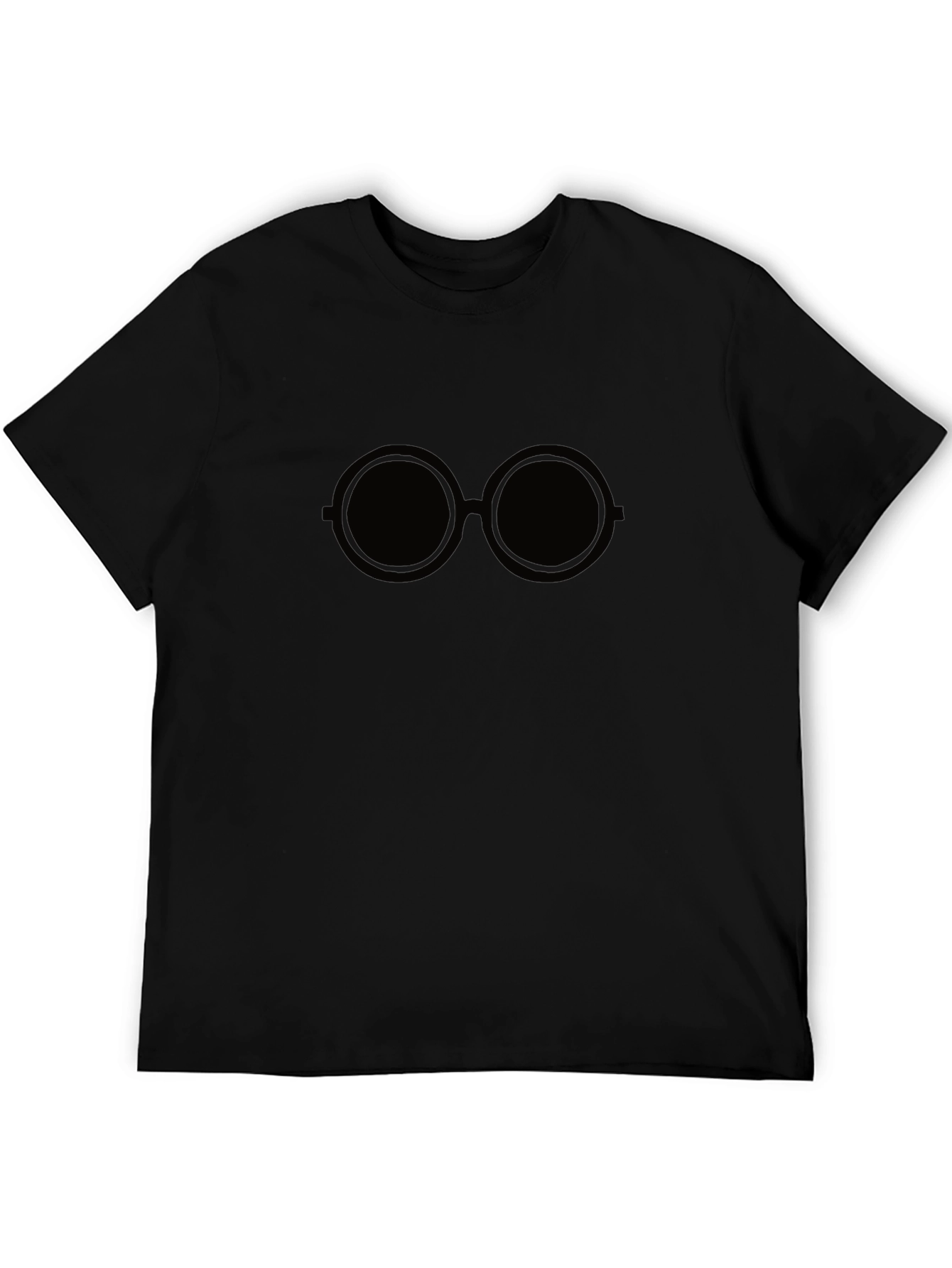 Black Retro Specs Black T-Shirt view 5