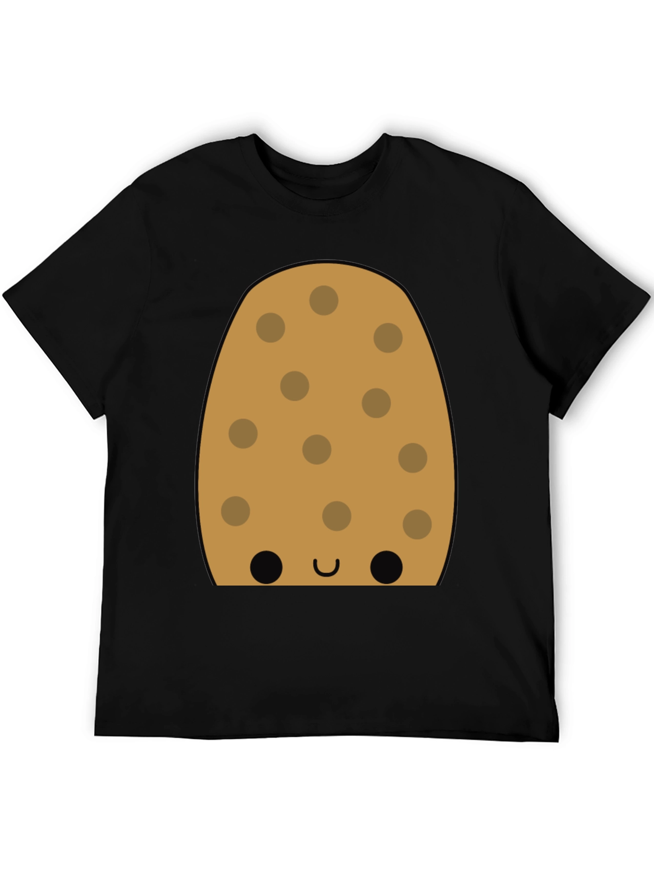 Black Cookie Character Graphic Tee - Fun Black T-Shirt view 5