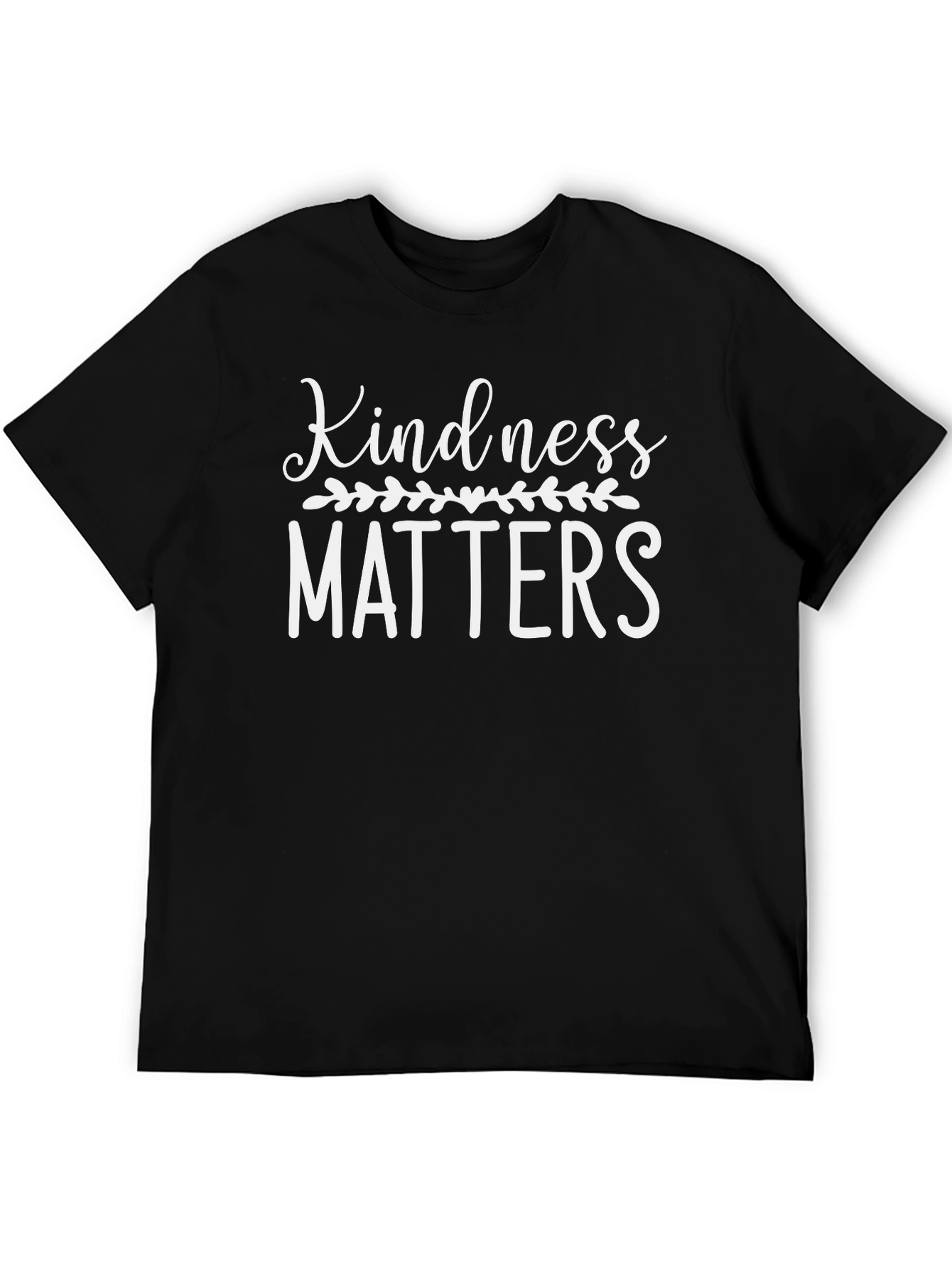 Black Kindness Matters Graphic Tee, Black Casual Shirt view 5