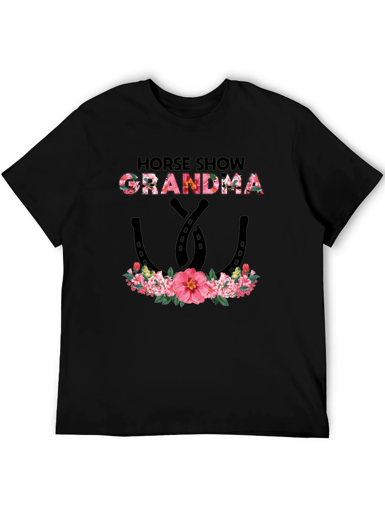 Black Horse Show Grandma Floral Graphic Tee view 5