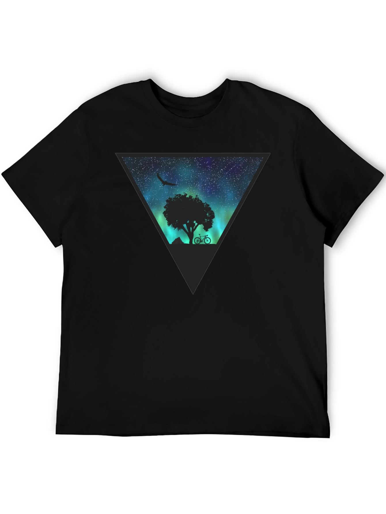 Black Aurora Tree Graphic Tee - Black view 5