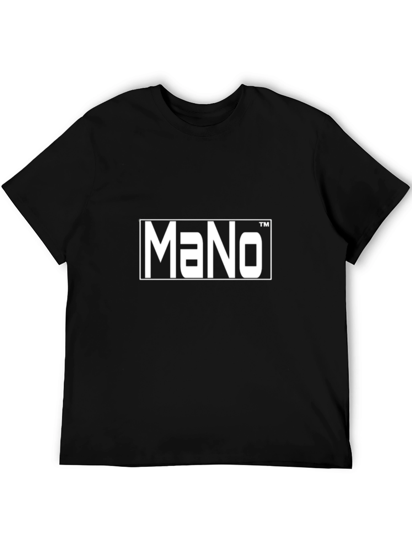 Black MaNo Graphic Print Black T-Shirt Casual Wear view 5