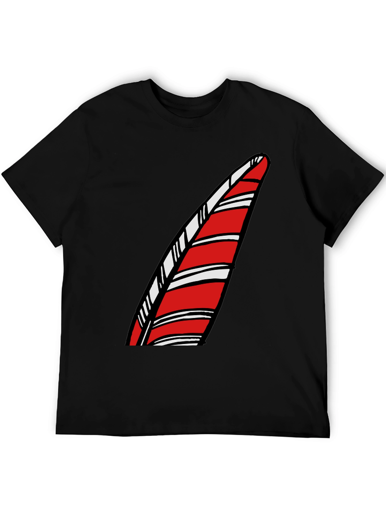 Black Candy Cane Striped T-Shirt - Festive Holiday Style view 5