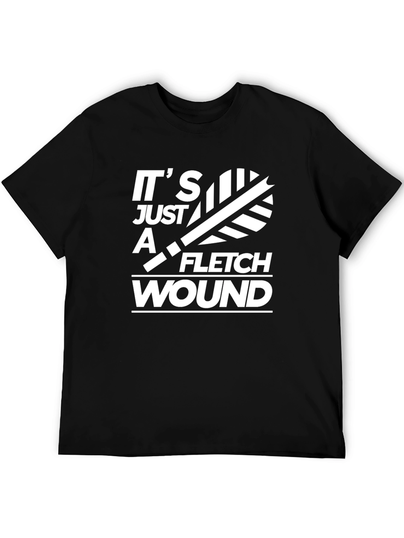 Black It's Just a Fletch Wound T-Shirt view 5