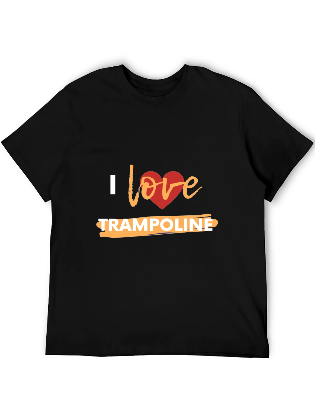 Black I Love Trampoline Graphic T-Shirt view 5