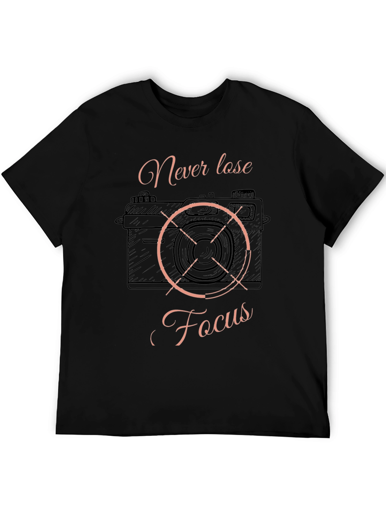 Black Never Lose Focus Graphic Tee view 5