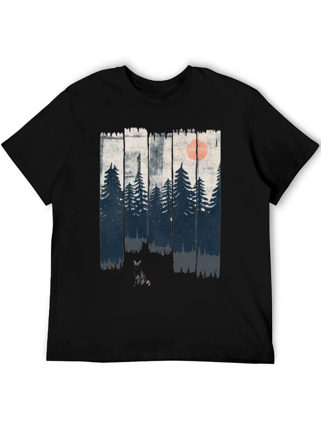 Black Forest Scene T-Shirt - Nature Lover's Tee view 5