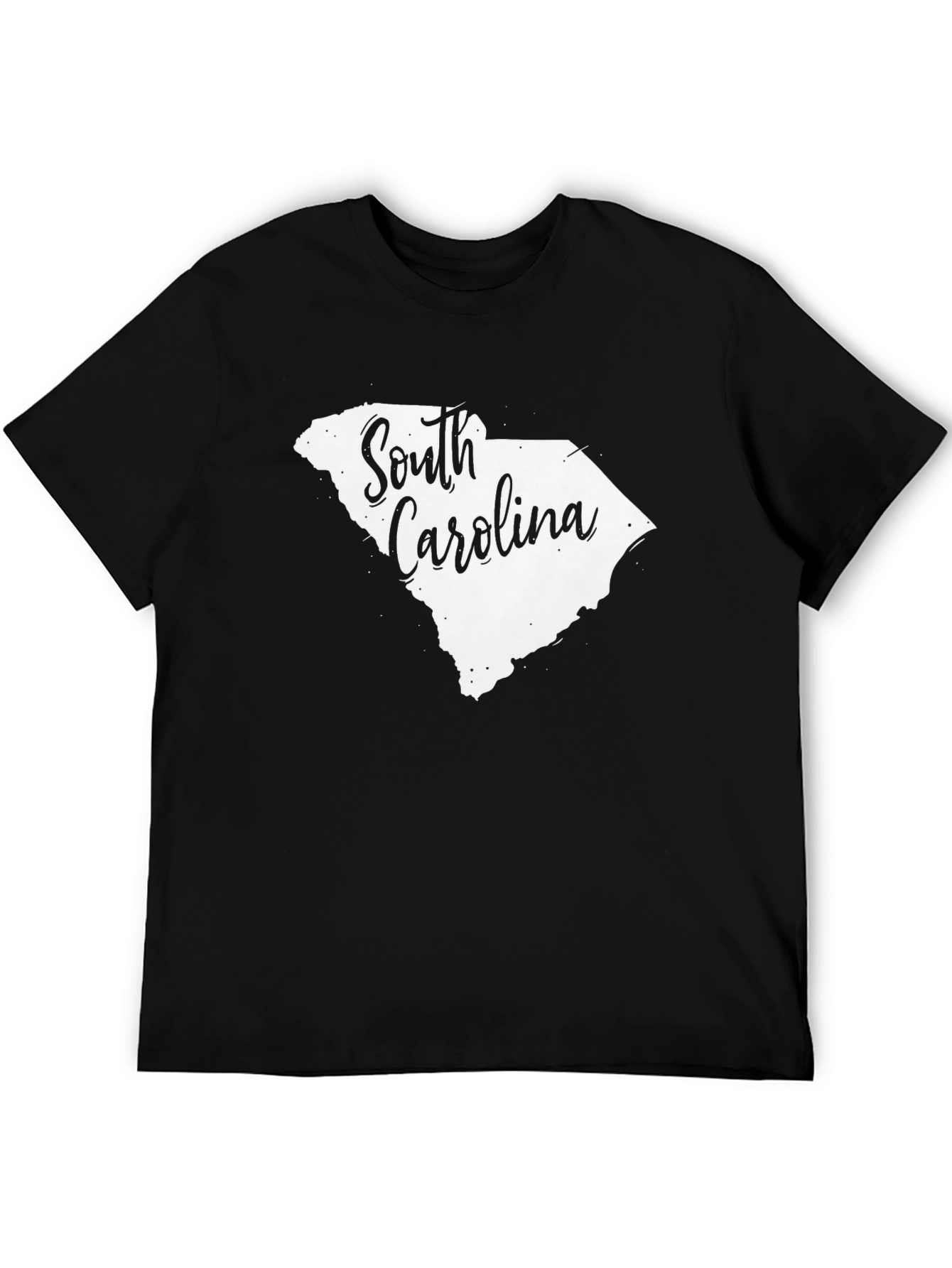 Black South Carolina State Map T-Shirt view 5