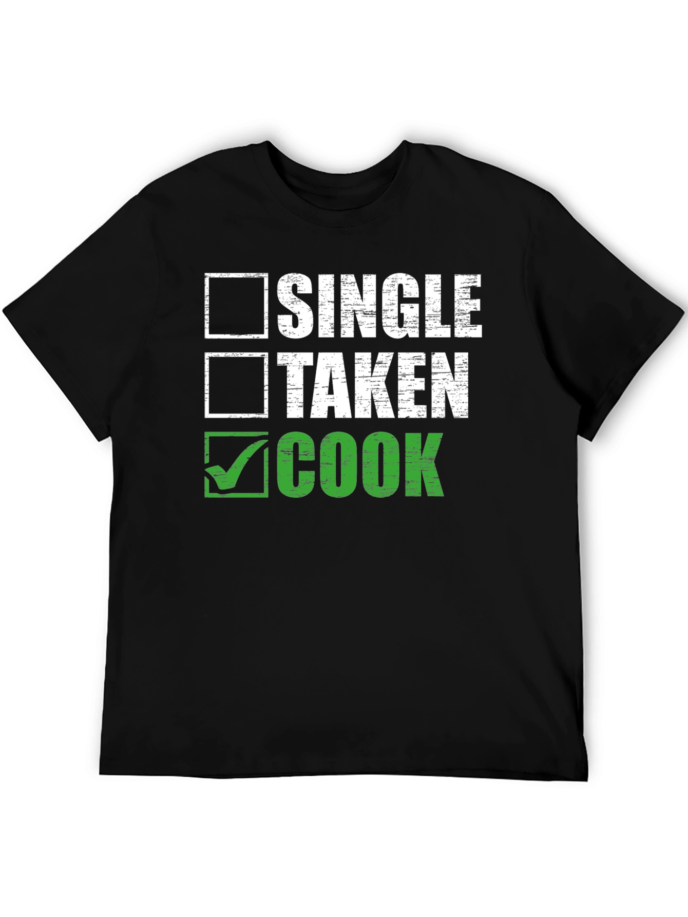 Black Single Taken Cook T-Shirt view 5