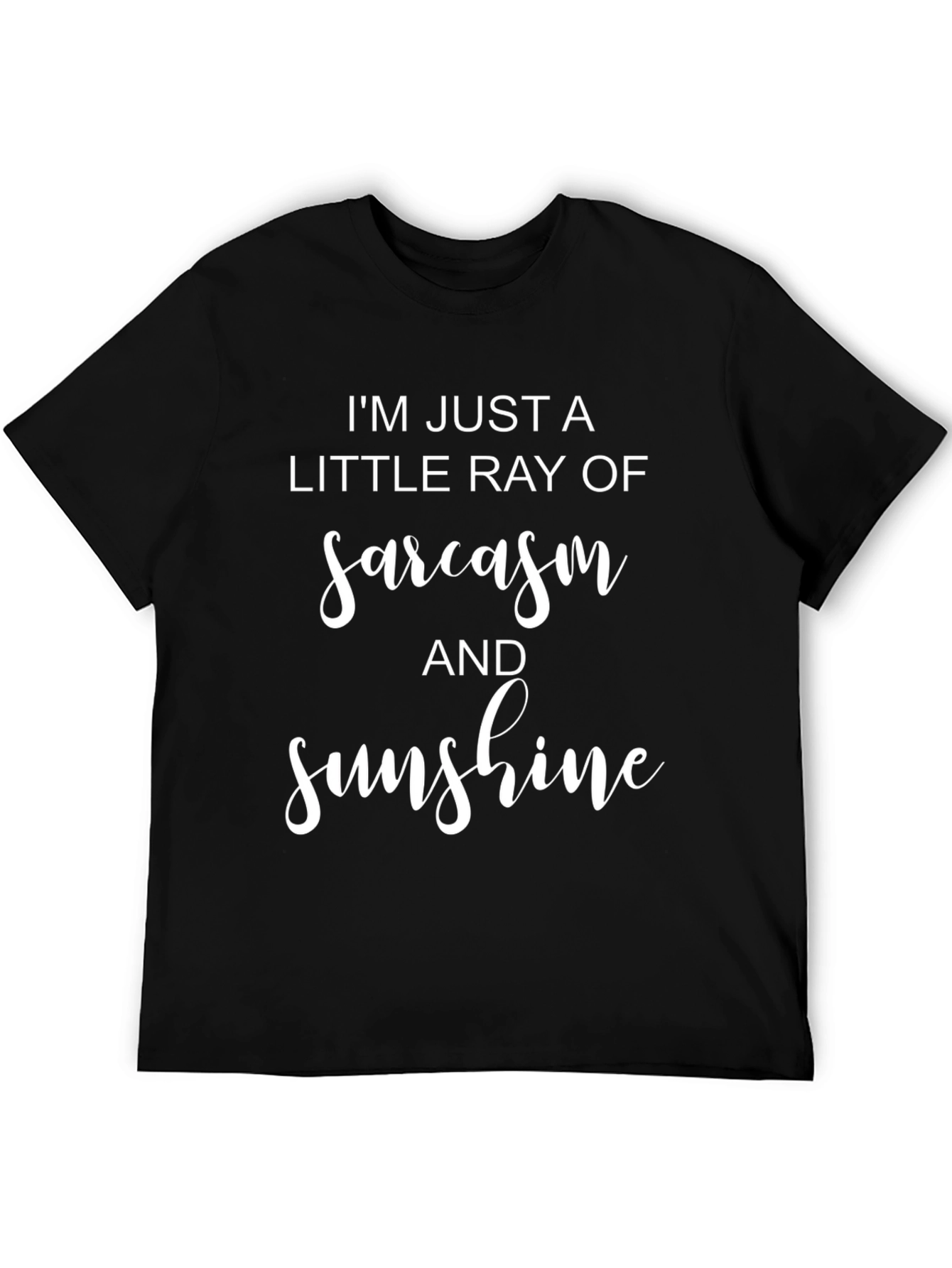 Black Sarcasm and Sunshine Graphic Tee - Men's Black T-Shirt view 5