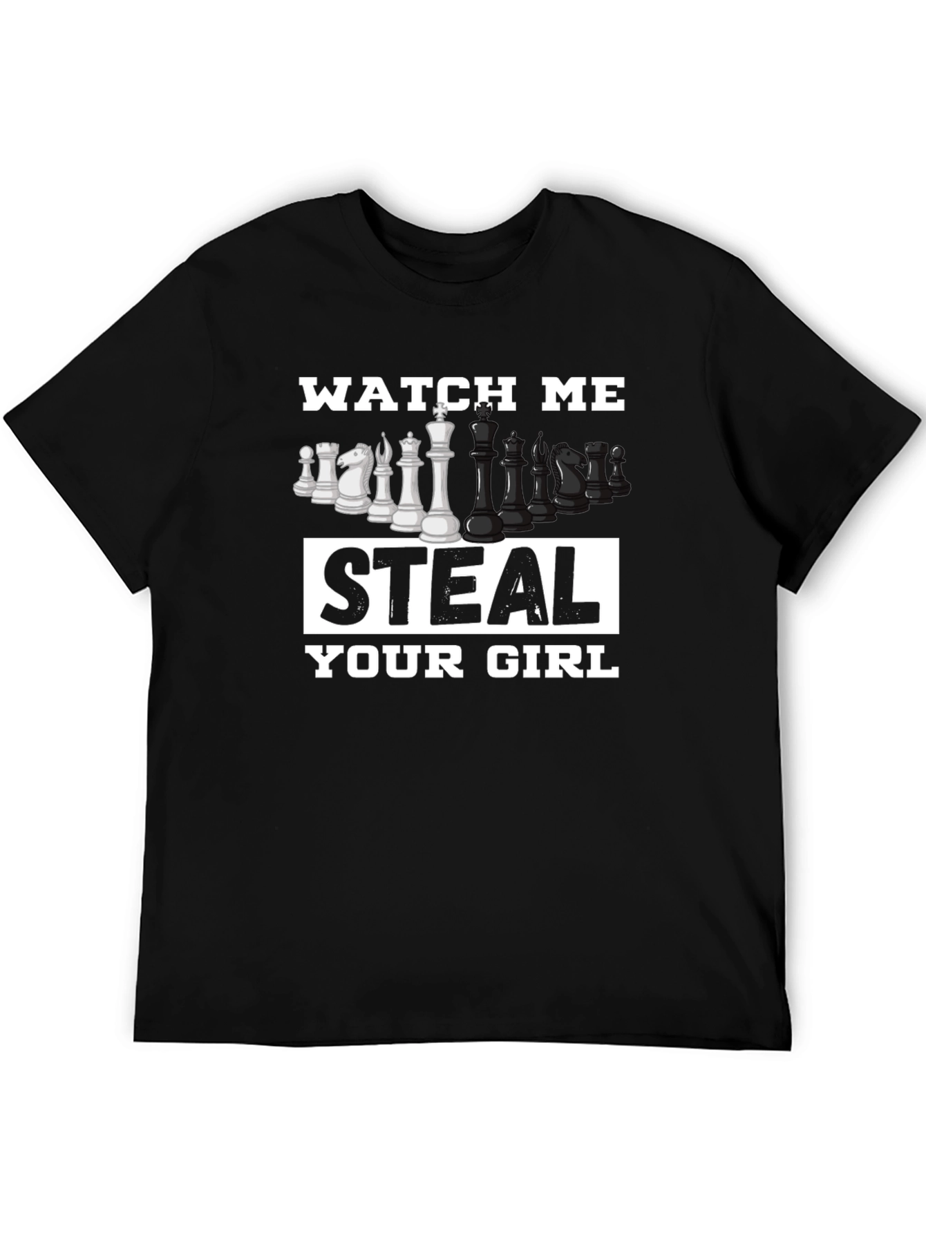 Black Chess Steal Your Girl Black T-Shirt view 5