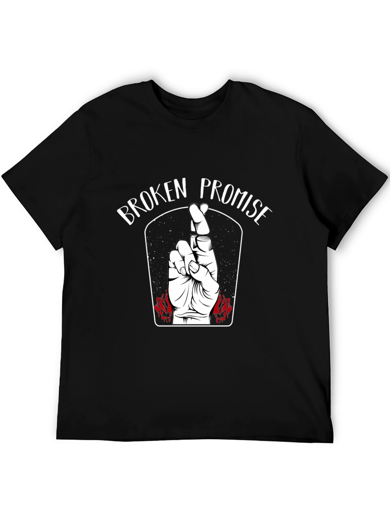 Black Broken Promise Graphic Tee - Black view 5