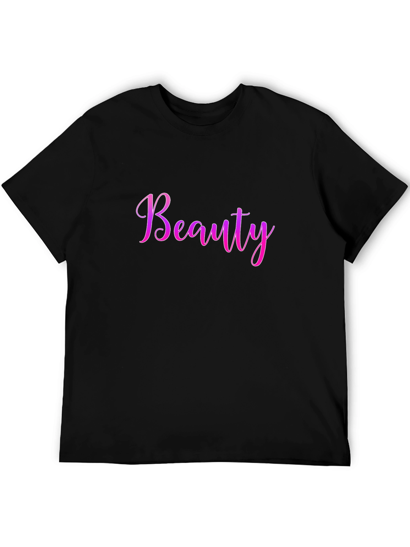 Black Beauty Scripted Tee - Stylish Cotton Blend Casual Wear view 5