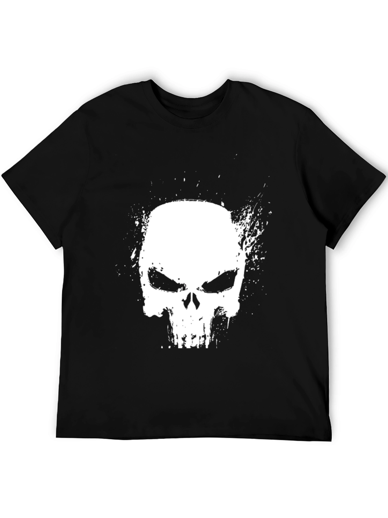 Black Skull Graphic Black T-Shirt view 5