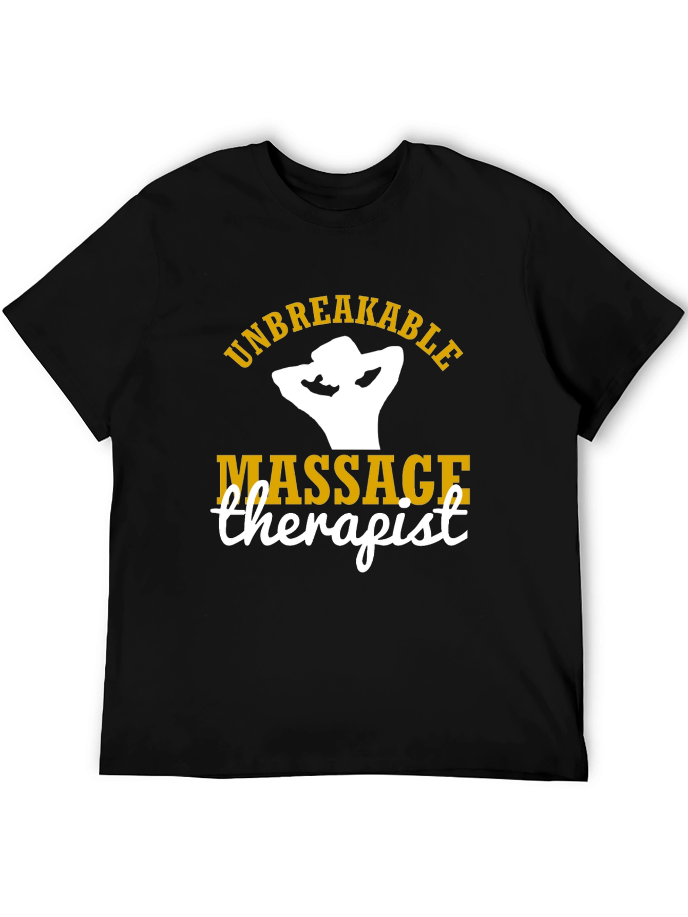 Black Unbreakable Massage Therapist T-Shirt view 5