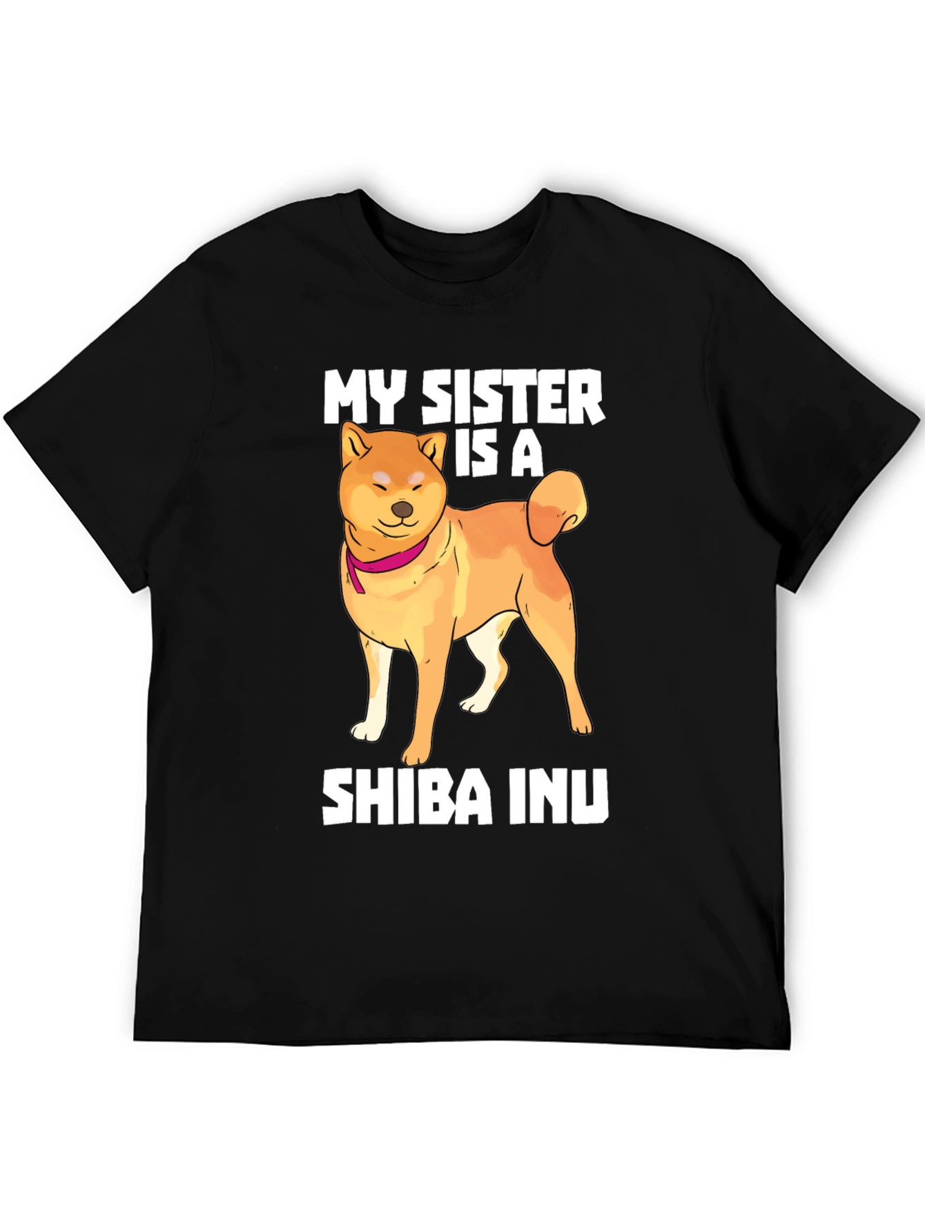 Black My Sister is a Shiba Inu T-Shirt view 5